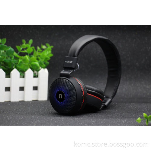 2017 Wholesale Colorful breath light headset Stereo Bluetooth v4.0 Headset , Bluetooth Headphone without wire